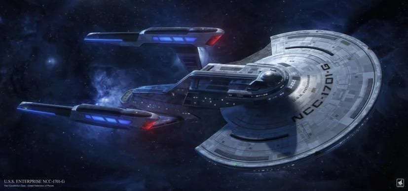 USS Enterprise-G in space.