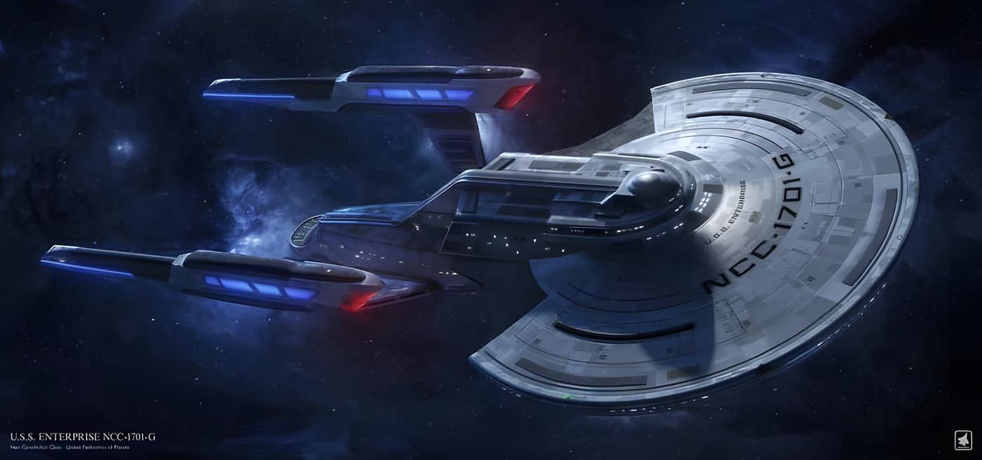 USS Enterprise-G in space.