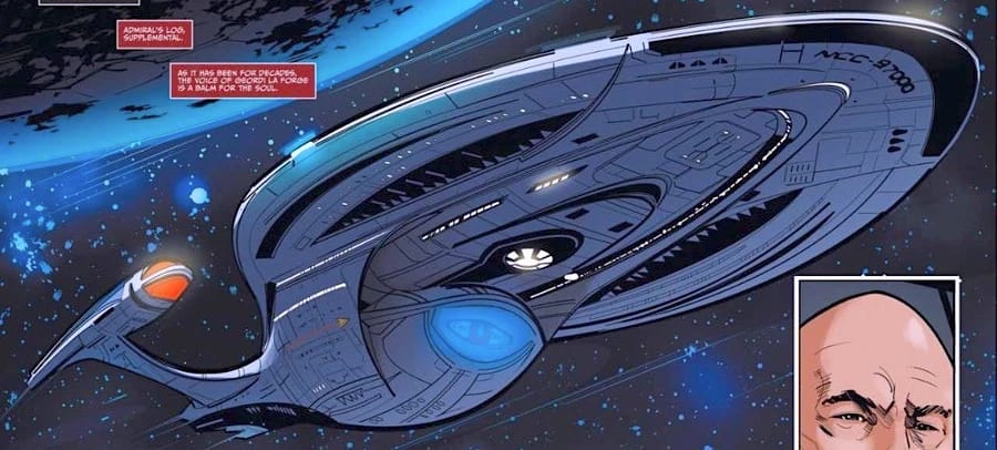 USS Verity in space.