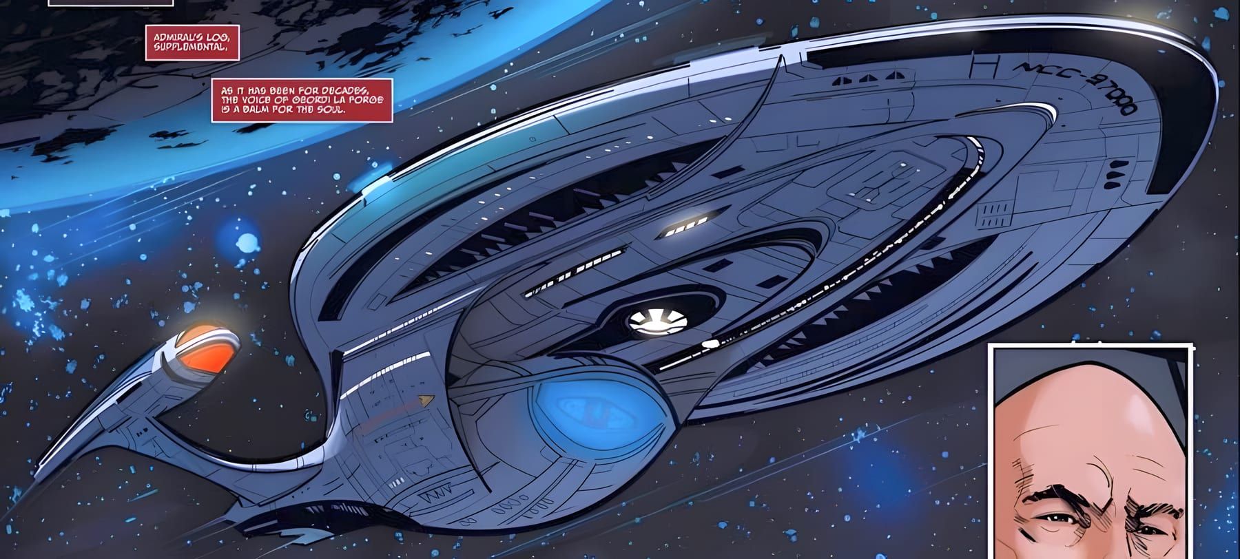 USS Verity in space.